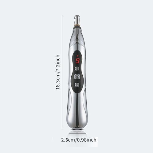 Pluma de Acupuntura 5 en 1, 9 Niveles de Intensidad, Terapia de Alivio del Dolor, Recargable, Masaje Energético para Meridianos - imagen 2