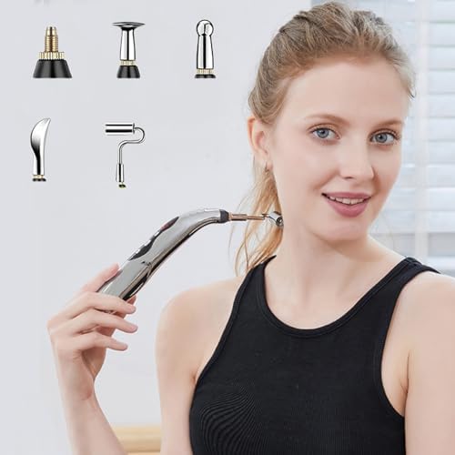Pluma de Acupuntura 5 en 1, 9 Niveles de Intensidad, Terapia de Alivio del Dolor, Recargable, Masaje Energético para Meridianos - imagen 4