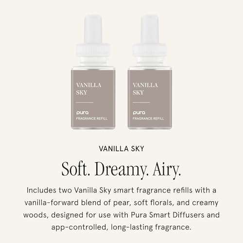 Recarga de Fragancia Pura Home - Difusor de Aire Inteligente - Horas de Aroma de Lujo - Recargas Limpias y Seguras - Vanilla Sky (Paquete de 2) - imagen 2