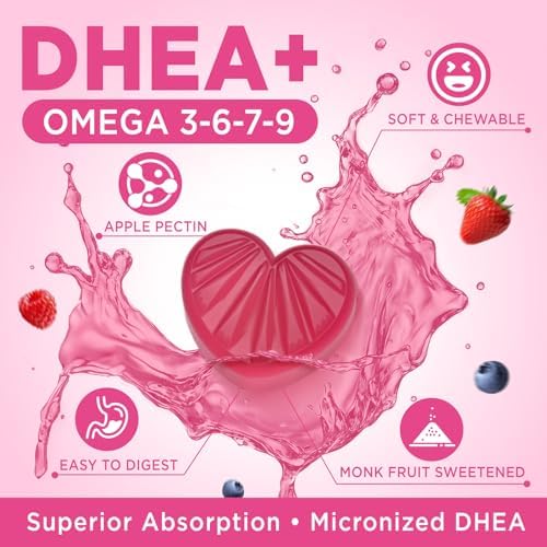 Suplemento de DHEA para Mujeres, DHEA 50mg con Omega-3, Magnesio y Antioxidantes, Apoya el Equilibrio Hormonal, Envejecimiento Saludable, Inmunidad y - imagen 6