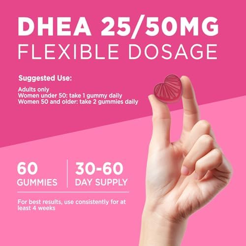 Suplemento de DHEA para Mujeres, DHEA 50mg con Omega-3, Magnesio y Antioxidantes, Apoya el Equilibrio Hormonal, Envejecimiento Saludable, Inmunidad y - imagen 7