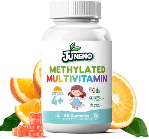 Gomitas Multivitamínicas Methylated Juneno para Niños - Suplemento de Soporte MTHFR con Complejo B, Folato 5-MTHF, Vitaminas A, C, D3, E - Veganas, - imagen 1