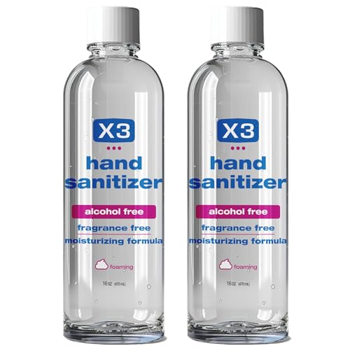 Recarga de Desinfectante de Manos X3 – Sin Alcohol, Seguro para la Familia, Sin Fragancia, Hidratante, Elimina el 99.9% de Germenes, Hecho en EE. - imagen 1