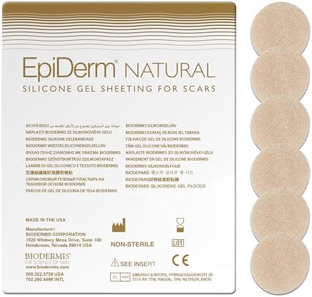 Círculos de Silicona Epiderm para Cicatrices – Parches Reutilizables para Cara y Cuerpo – Dots Adhesivos para Cicatrices Queloides, Quirúrgicas y de - imagen 1