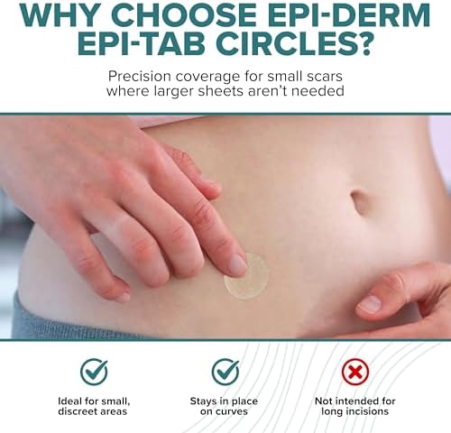 Círculos de Silicona Epiderm para Cicatrices – Parches Reutilizables para Cara y Cuerpo – Dots Adhesivos para Cicatrices Queloides, Quirúrgicas y de - imagen 3