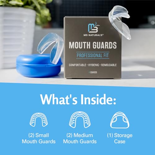 Protectores Bucales para Apretar los Dientes – Férula Personalizada para Dormir para Adultos y Niños – Incluye 4 Protectores Sin BPA y 1 Estuche de M3 - imagen 3
