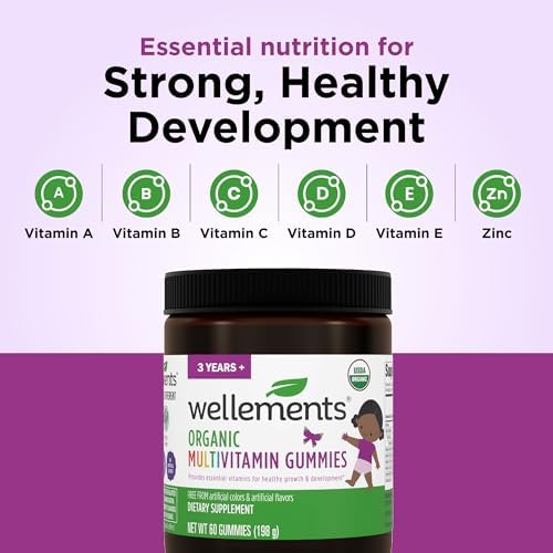 Gomitas Multivitamínicas Orgánicas para Niños Wellements 60 Ct (3+ Años) | Vitaminas A, B, C, D, E y Zinc | Sin GMO, Gluten ni Colores Artificiales - imagen 4