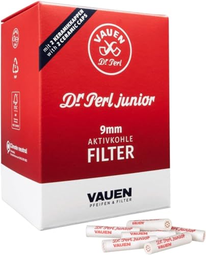 Filtros para Pipa VAUEN Dr. Perl Junior 9mm en Carbón, Paquete Económico de 180 Piezas - imagen 4