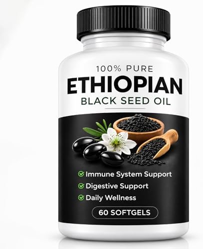 Cápsulas de Aceite de Semilla Negra Etíope Fable con 4.64% de Timoquinona – Suplemento Alto en Timoquinona para Inmunidad, Digestión y Bienestar - imagen 1