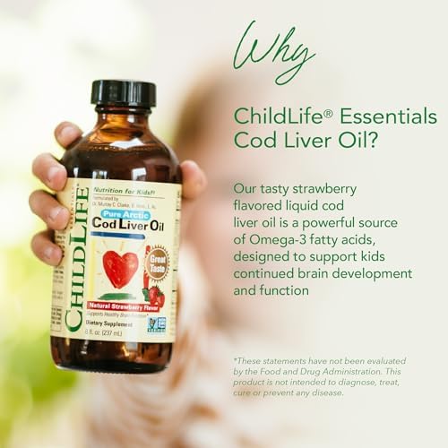 CHILDLIFE ESSENTIALS Aceite de Hígado de Bacalao para Niños - Aceite Líquido de Bacalao Ártico para Bebés de 6+ Meses y Niños, con DHA, EPA, Omega-3, - imagen 3