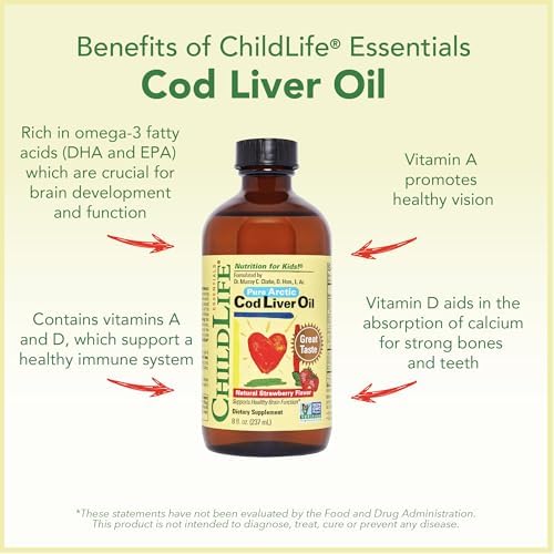 CHILDLIFE ESSENTIALS Aceite de Hígado de Bacalao para Niños - Aceite Líquido de Bacalao Ártico para Bebés de 6+ Meses y Niños, con DHA, EPA, Omega-3, - imagen 5