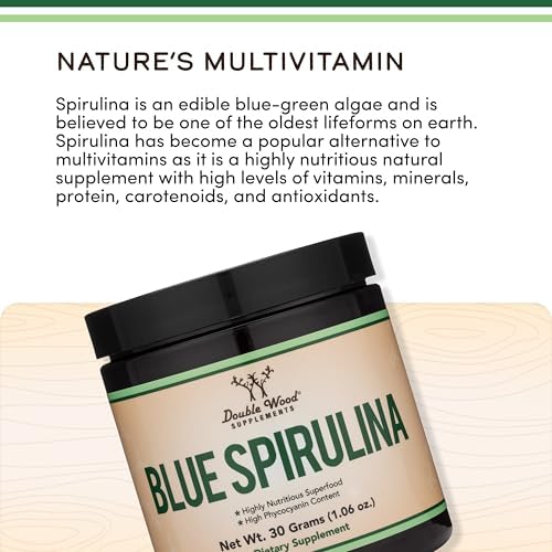 Polvo de Espirulina Azul - Contenido Máximo de 35% de Ficocianina, Superalimento en Polvo de Algas Verdeazuladas, Ideal para Smoothies y Bebidas de - imagen 4