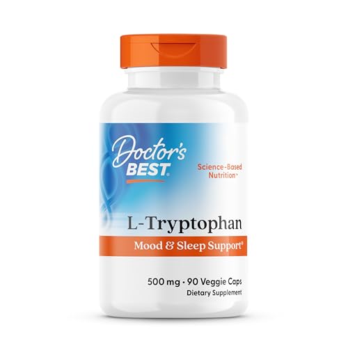 Suplemento L Tryptophan de Doctor's Best para Hombres y Mujeres - Cápsulas de 500mg, Apoyo para Sueño y Relajación, No GMO, Sin Gluten, Vegano - 90 - imagen 2
