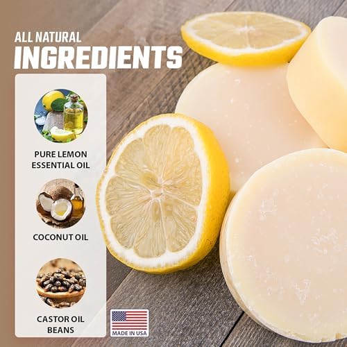 Old Town Soap Co. Jabón en Bloque de Limón para Platos - Paquete de 3 Jabones Naturales de 4oz para Limpieza Ecológica - Alternativa Premium para - imagen 5