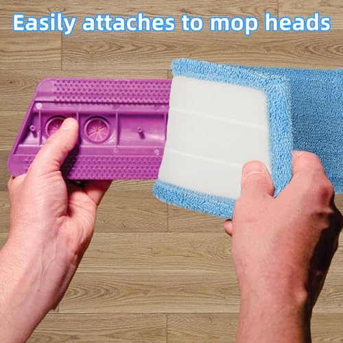 Paquete de 6 Almohadillas de Microfibra Reutilizables para Mop Rejuvenate, Compatibles con Mop Multi-Superficie Click N Clean, Refill Lavable para - imagen 4