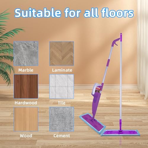 Paquete de 6 Almohadillas de Microfibra Reutilizables para Mop Rejuvenate, Compatibles con Mop Multi-Superficie Click N Clean, Refill Lavable para - imagen 6