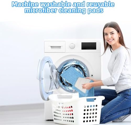Paquete de 6 Almohadillas de Microfibra Reutilizables para Mop Rejuvenate, Compatibles con Mop Multi-Superficie Click N Clean, Refill Lavable para - imagen 7