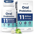Probioticos Orales VeteLab para Mal Aliento - 11 Mil Millones de CFU, 60 Pastillas Masticables para Dientes, Encías y Salud Digestiva - imagen 1