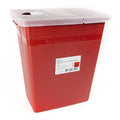 Contenedor de Puntas McKesson Prevent, Biohazard, Tapa con Cerradura, Rojo, 8 gal, 13 3/4 in x 13 3/4 in x 14 in - imagen 1