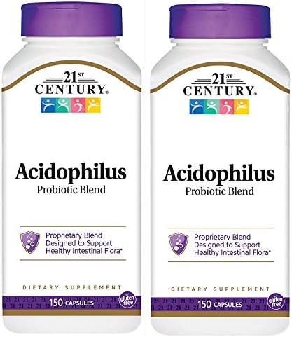 Cápsulas de Mezcla Probiótica Acidophilus de 21st Century, 150 Contenidos (Paquete de 2) - imagen 1
