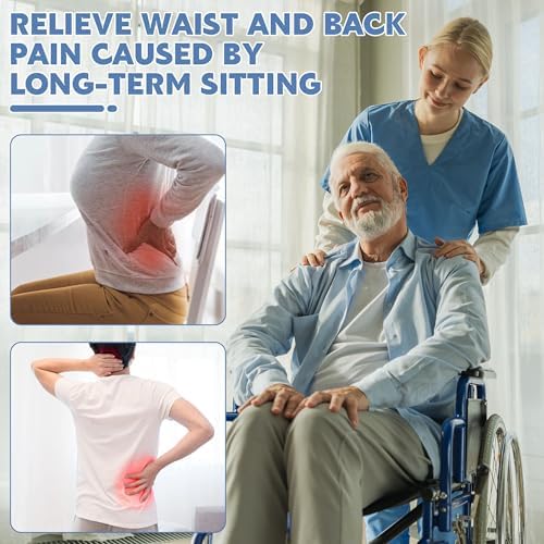 Cojín de Espalda MABOZOO para Silla de Ruedas, 18x17x2.4, Almohada de Soporte Lumbar Removible y Lavable para Aliviar el Dolor - imagen 5