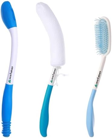 Set de Ayudas para el Baño Wefaner - Limpiador de Culo con Mango Largo, Cepillo Antideslizante y Cepillo Curvo para Personas con Sobrepeso, Ancianos - imagen 1
