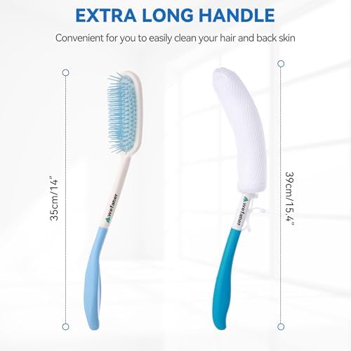 Set de Ayudas para el Baño Wefaner - Limpiador de Culo con Mango Largo, Cepillo Antideslizante y Cepillo Curvo para Personas con Sobrepeso, Ancianos - imagen 4