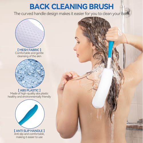 Set de Ayudas para el Baño Wefaner - Limpiador de Culo con Mango Largo, Cepillo Antideslizante y Cepillo Curvo para Personas con Sobrepeso, Ancianos - imagen 5