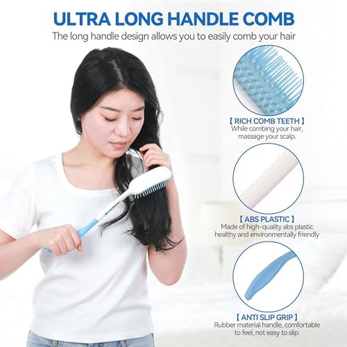 Set de Ayudas para el Baño Wefaner - Limpiador de Culo con Mango Largo, Cepillo Antideslizante y Cepillo Curvo para Personas con Sobrepeso, Ancianos - imagen 6