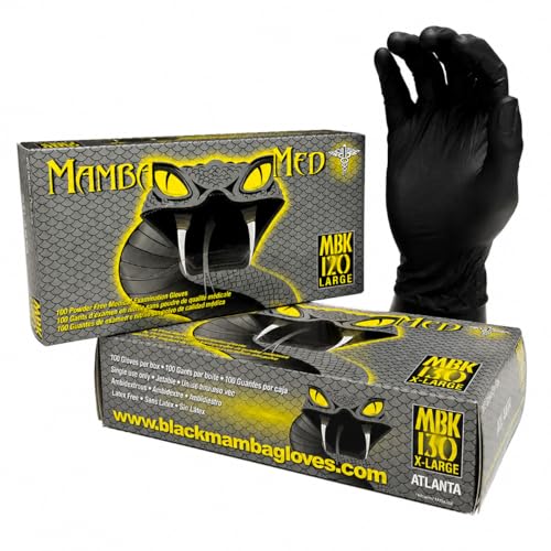 Guantes de Nitrilo Black Mamba Talla X-Large Color Negro - imagen 1