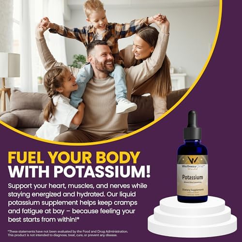 Suplemento de Potasio Iónico WellnessOne - Gotas de Cloruro de Potasio para Rápida Absorción - Aumenta el Sistema Inmunológico y la Función Muscular - imagen 6