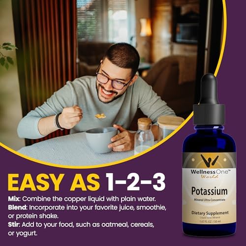 Suplemento de Potasio Iónico WellnessOne - Gotas de Cloruro de Potasio para Rápida Absorción - Aumenta el Sistema Inmunológico y la Función Muscular - imagen 7