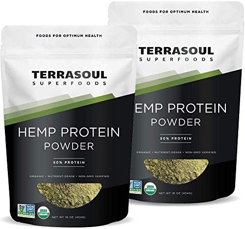 Proteína de Cáñamo Orgánica Terrasoul Superfoods (50% Proteína), 2 Libras - imagen 1