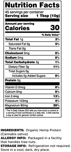 Proteína de Cáñamo Orgánica Terrasoul Superfoods (50% Proteína), 2 Libras - imagen 4