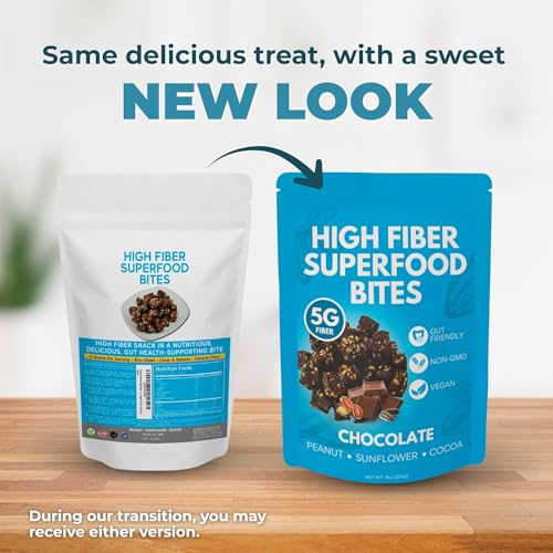 Bocados Superfood Altos en Fibra 5g, Snacks de Fibra Limpia para Adultos, Sabor Cacahuate, Cacao y Dátiles, Sin Azúcar Añadido, Vegano, 30 Piezas - imagen 3