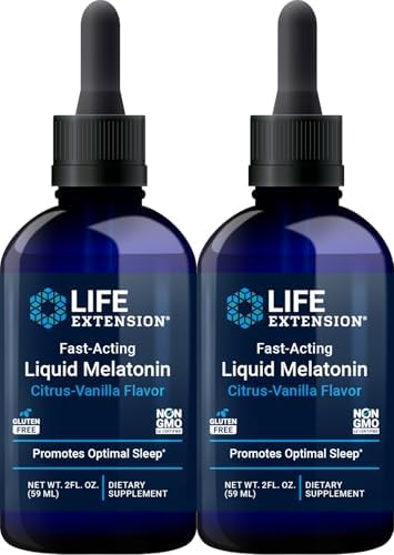 Melatonina Líquida de Acción Rápida Life Extension (Cítrico-Vainilla), 2 Onzas Líquidas (Paquete de 2) - imagen 1