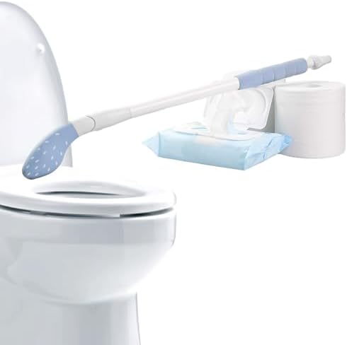 EASACE Ayuda para Limpiar el Inodoro, Herramienta de Alcance Extendido de 18 Pulgadas, Soporte de Papel Higiénico para Personas con Movilidad - imagen 2