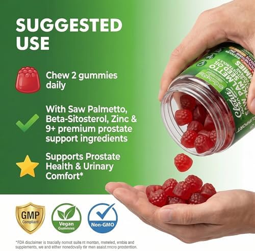 Suplementos de Salud Prostática para Hombres AndroFlow con Aceite de Palma Enana y Semilla de Calabaza, 60 Gomas de Clean Nutra - imagen 6