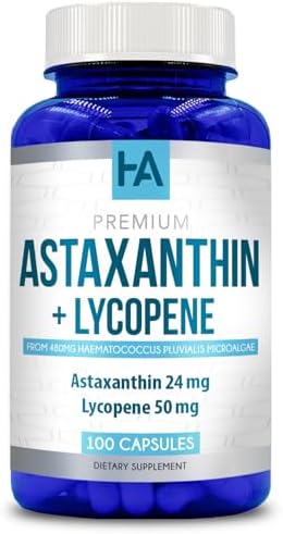 Suplemento de Astaxantina y Licopeno | 50mg de Licopeno y 24mg de Astaxantina para Cuidado de la Piel, Visión y Salud Cardiaca | Vegano y No - imagen 1