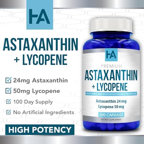 Suplemento de Astaxantina y Licopeno | 50mg de Licopeno y 24mg de Astaxantina para Cuidado de la Piel, Visión y Salud Cardiaca | Vegano y No - imagen 4