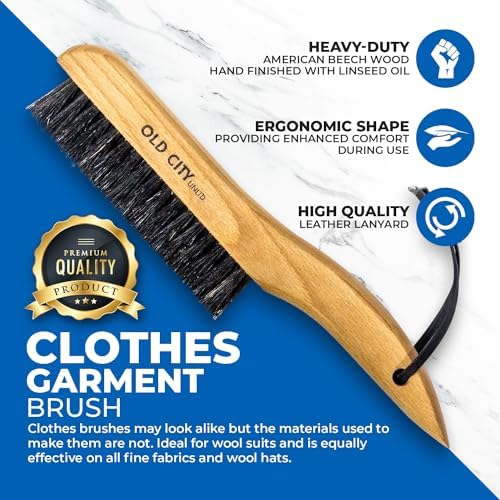 Cepillo para Ropa de Cerda de Jabalí 100% - Cepillo Quitapelusas para Trajes de Hombre, Suede, Muebles y Tapicería, Cepillo para Sombreros - imagen 4