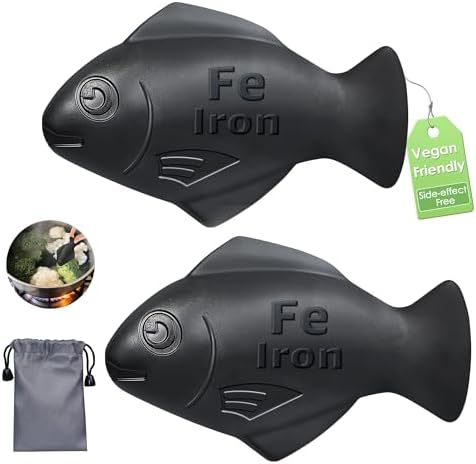 Iron Fish (Paquete de 2) – Herramienta Natural para Cocinar, Agrega Minerales a Alimentos y Agua, Suplemento Seguro y Reutilizable para Deficiencia - imagen 1