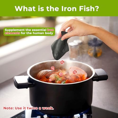 Iron Fish (Paquete de 2) – Herramienta Natural para Cocinar, Agrega Minerales a Alimentos y Agua, Suplemento Seguro y Reutilizable para Deficiencia - imagen 2