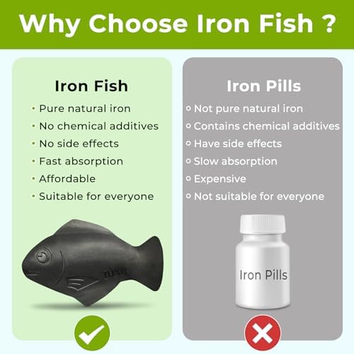 Iron Fish (Paquete de 2) – Herramienta Natural para Cocinar, Agrega Minerales a Alimentos y Agua, Suplemento Seguro y Reutilizable para Deficiencia - imagen 3