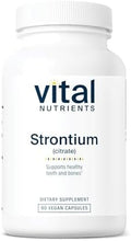 Suplementos Veganos de Citrato de Estroncio Vital Nutrients - 227mg para Huesos y Dientes Saludables - Sin Gluten, Lácteos ni Soja - No OGM - 90 - imagen 1