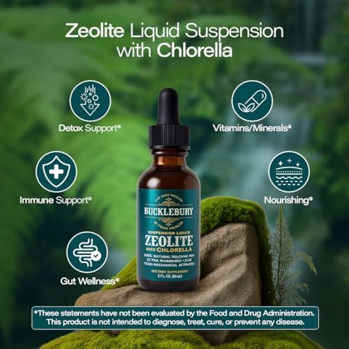 Suspensión Líquida de Zeolita BUCKLEBURY con Chlorella - Apoyo Detox, Inmunológico y Digestivo para Niños y Adultos (60 Porciones) - imagen 2