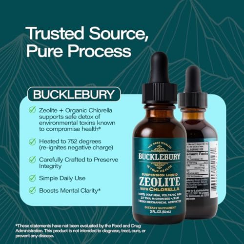 Suspensión Líquida de Zeolita BUCKLEBURY con Chlorella - Apoyo Detox, Inmunológico y Digestivo para Niños y Adultos (60 Porciones) - imagen 4