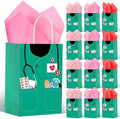 Bolsas de Regalo para Enfermeras Nezyo de 30 Piezas con 30 Papeles de Regalo, Regalos de Apreciación para la Semana de Enfermería (Verde) - imagen 1