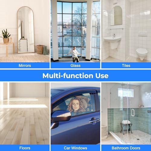 Limpiaparabrisas Wlich para Ducha con Mango Largo, Squeegee Telescópico para Cristales, Baño, Espejos y Pisos, Incluye Paños Reemplazables y Lavables - imagen 6