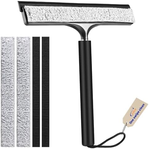 Limpiaparabrisas Wlich para Ducha con Mango Largo, Squeegee Telescópico para Cristales, Baño, Espejos y Pisos, Incluye Paños Reemplazables y Lavables - imagen 8